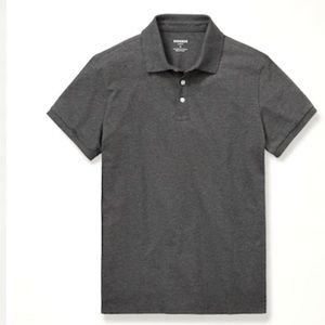Bonobos Men Stretch Pique Slim Fit Polo Shirt  - Heather Dark Grey L